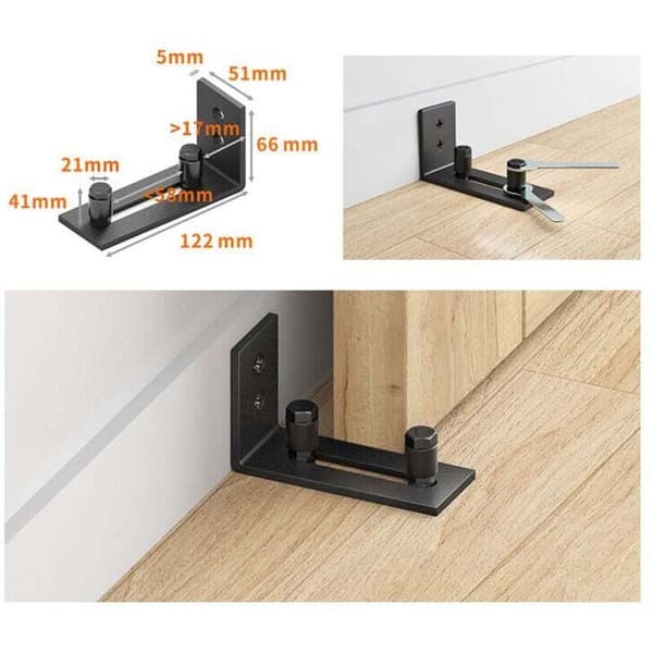 Sliding Gate Guide Floor Guide Adjustable Carbon Steel Sliding Door Rail Guide for Barn Door Hardware Accessories