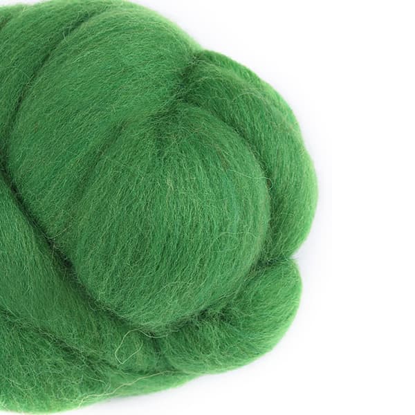 55g Farget Nålefilteull Roving Spinning Søm Trim Håndverksmateriale (Grønn)