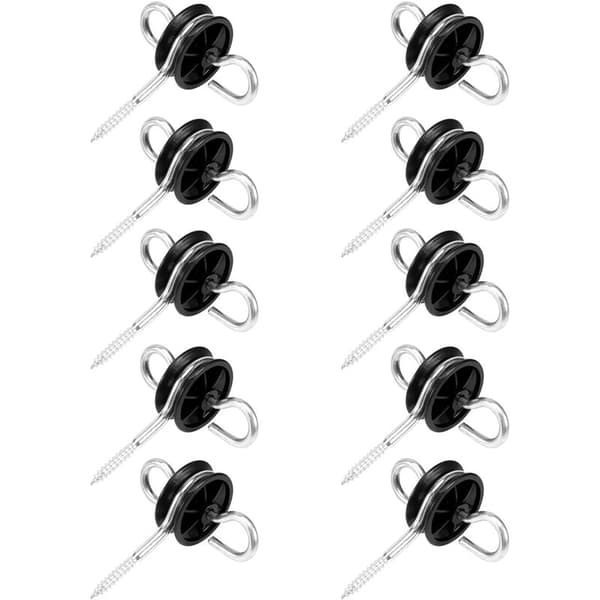 10 Pcs Electric Fence Gate Handle Anchor Insulators for Wooden Post