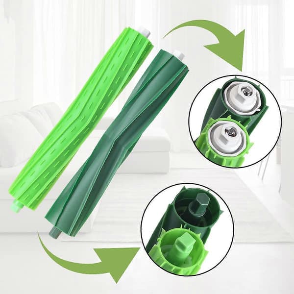 Erstatningstilbehør Hovedbørste for iRobot Roomba i7 i7+ / i7 Plus E5 E6 E7 Støvsuger med 4 Gummibørster