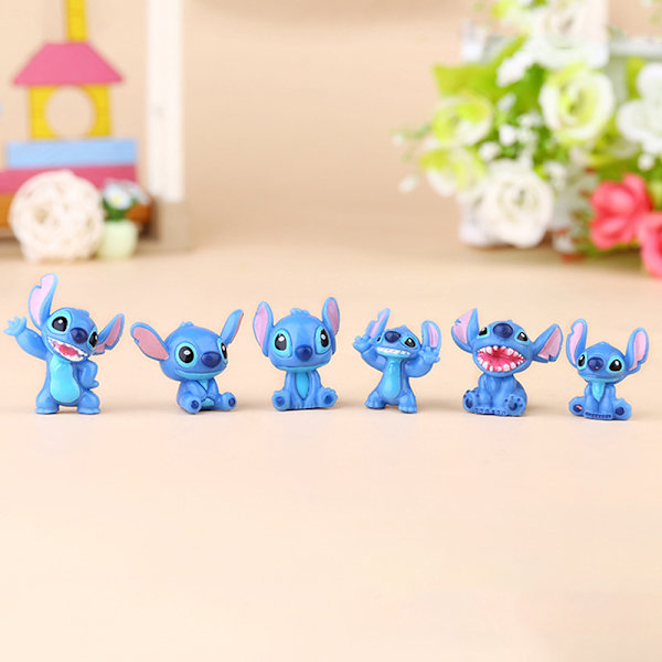 12 st Stitch Figur Dockor Anime Actionfigur Modell Leksak-FX-