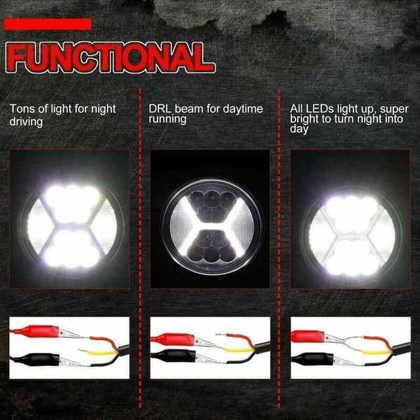 2 stk 12V LED Arbeidslys, 132W Langdistanse LED Frontlykt Motorsykkel 4x4 LED Tåkelys LED Arbeidslys Ryggelys for Traktor, Båt, Lastebil, Bil