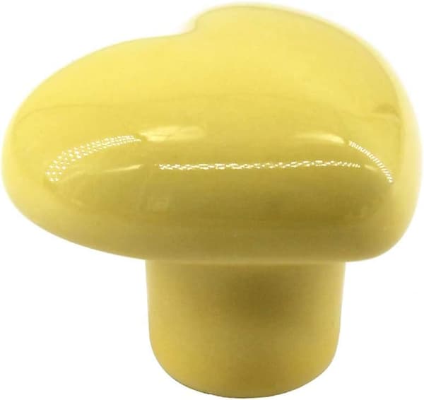 8 stk. hjerteformede knopper (gul), 40 mm keramiske dørknopper med skruer, lyserøde skuffeknopper, moderne skabsdørknopper til køkken