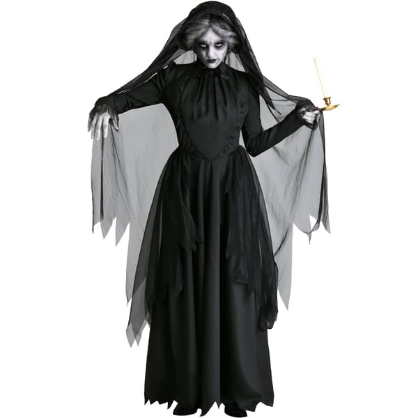 1 sæt rollespil spøgelse kvindelig spøgelse heksekostume zombie vampyr brud død kvindelig kostume Halloween kostume