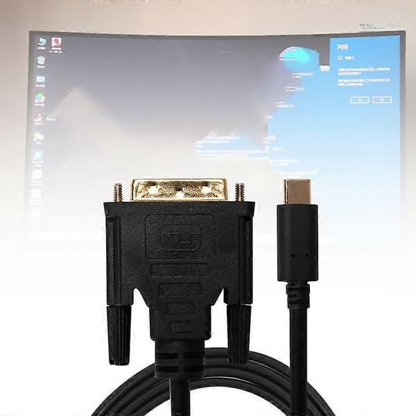 1,8 m kannettava 4K-teräväpiirtoinen Type-C–DVI-adapterikaapeli tietokoneelle