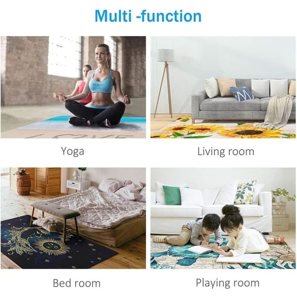 Modern Gamer Controller Mat for Boys, Non-Slip 3D Graffiti Game Console Rug, 80 x 120 cm, Neon Set - 2 Pieces