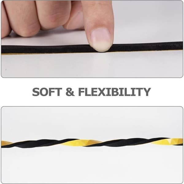 Self-adhesive window insulation strip, 20 m x 6 mm x 3 mm, black, compatible with doors and windows, windproof, rainproof, noise reduction