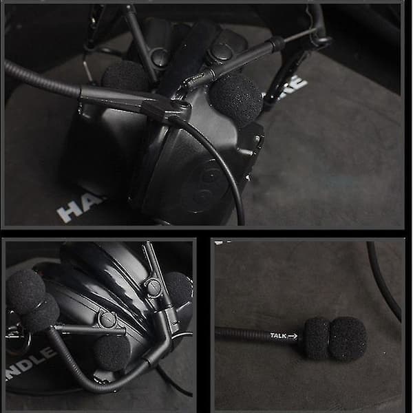 Erstatningsbommikrofon kompatibel med Peltor Comtac II/III 2/3 headset 2-benet mikrofon (YJD)