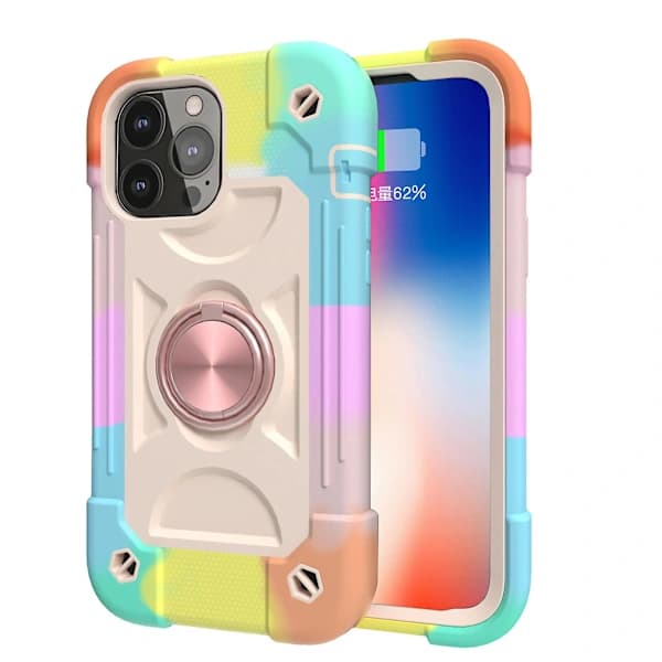 Kompatibelt iPhone 13 Pro Max-deksel 6,7 tommer med ringholder, kraftig