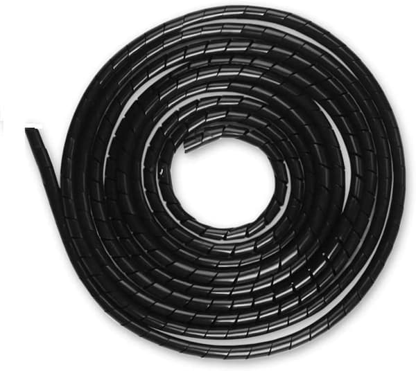 2-pack Spiral Cable Wrap, Flexible Cord Management Organizer, Tangle-Free Wire Protector for Home and Office, Black
