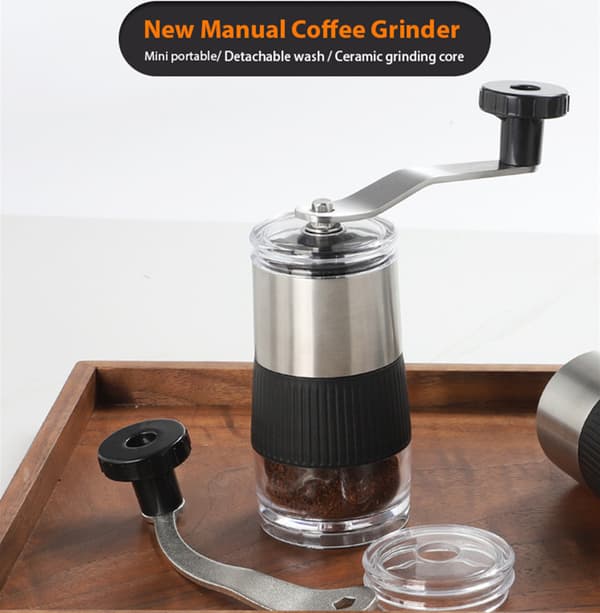 Manual Coffee Grinder Adjustable Coarseness Ceramic Grinding Portable