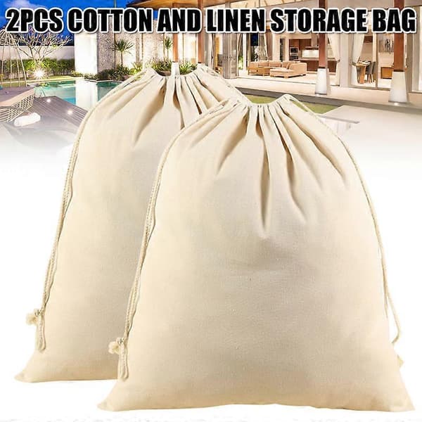 2-pack Extra Large Heavy Duty Cotton Canvas Laundry Bags Versatile Use