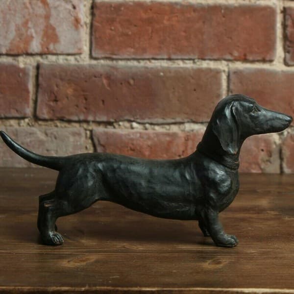 Dachshund Ornament Dachshund Statue Ornament Hund Antikk Samleobjekt