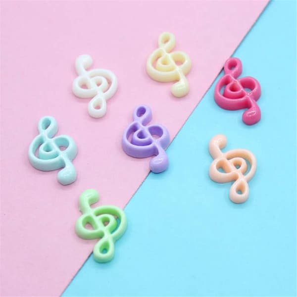 Kawaii Resin Flatback Notes, Scrapbooking Decorations, Miniature Figurines, Phone Case Accessories, DIY
