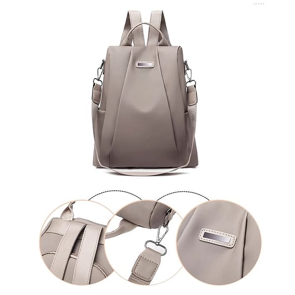 New Anti-Theft Backpack for Women - Multifunctional Travel Backpack Khaki Khaki
