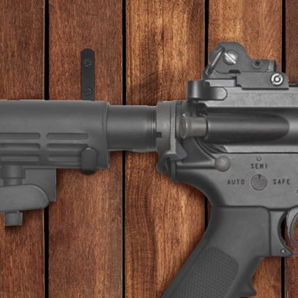2 st Metalliska Väggfästen för Vapen, Gevärshållare, Pistolförvaring, Visningsställ för Gevär, Bågskyttebåge (Svart)