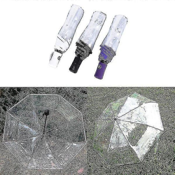Compact Transparent Protective Umbrella - Automatic Open and Close Windproof and Rainproof 12 12