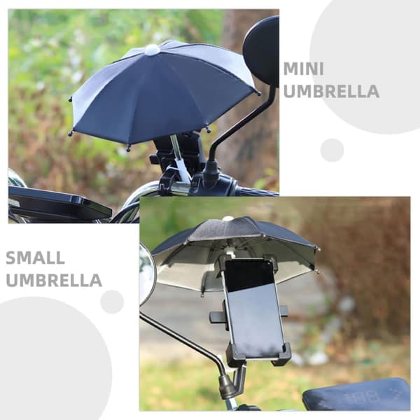 litet paraply för cykling och utomhusaktiviteter 4-pack i polyester metall bärbart solskydd mångsidigt användbart för mobiltelefon -