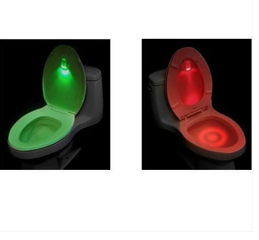 LED-toalettlampe med bevegelsessensoraktivert kule nattlys baderomsdeteksjon som viser sete