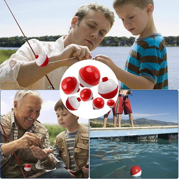 Fiskeklipp Float, Stiv ABS Trykknap Fiske Rund Boj Floa