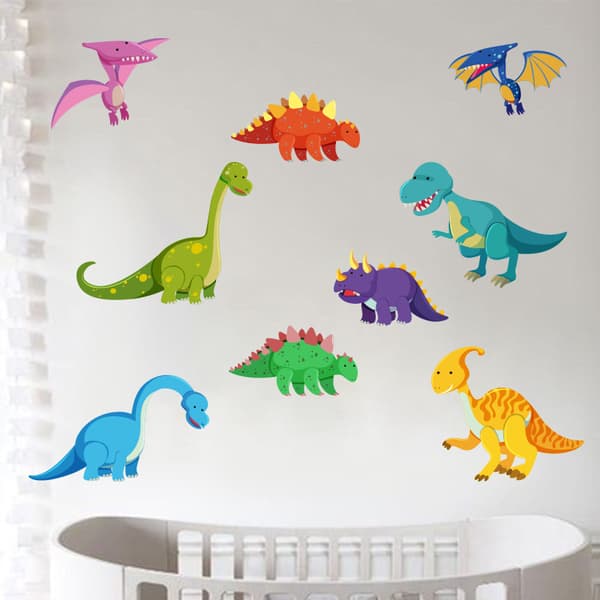 #Dinosaurie Väggdekaler Barn Väggdekaler Babyrum Barnkammare Väggdekor#