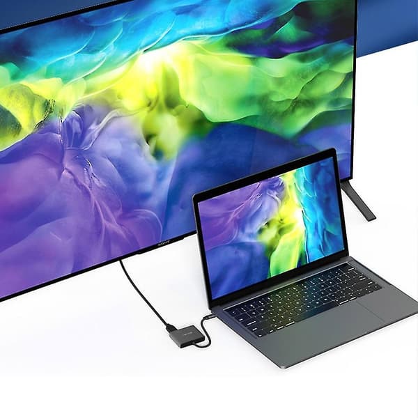USB C - kaksois-4K-HDMI-yhteensopiva sovitin usean näytön muuntimeen