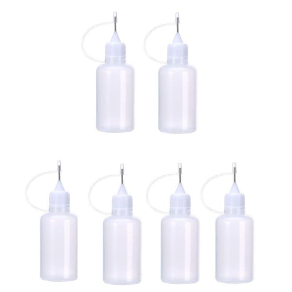 6 pcs 30ml Needle Tip Glue Bottle DIY Paper Art Quilling Tool Bottle Needle Bottle Applicator