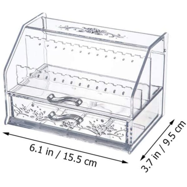 1 st transparent smyckesförvaringslåda, smyckesdisplay