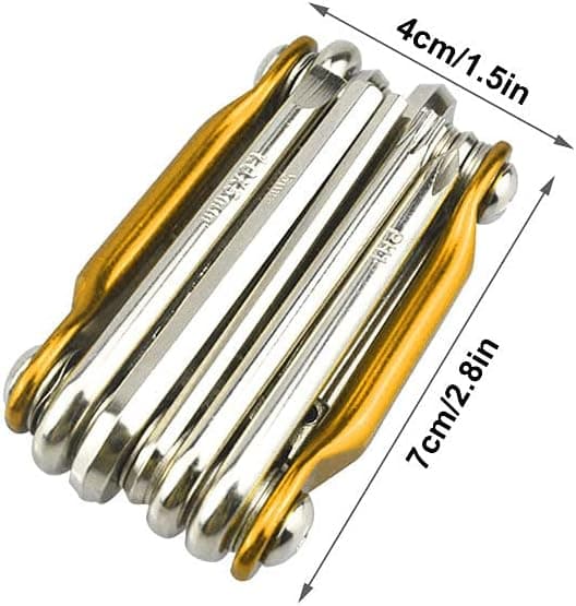 2-pack 11-i-1 Multifunktionellt Cykelreparationsverktyg, Mini Cykel Multiverktyg