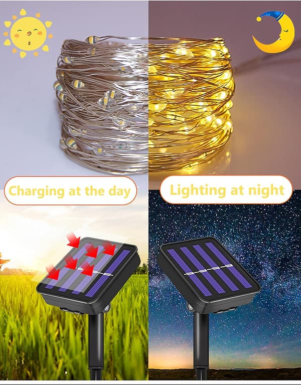Solar lyskæder til have udendørs-udendørs/indendørs vandtæt