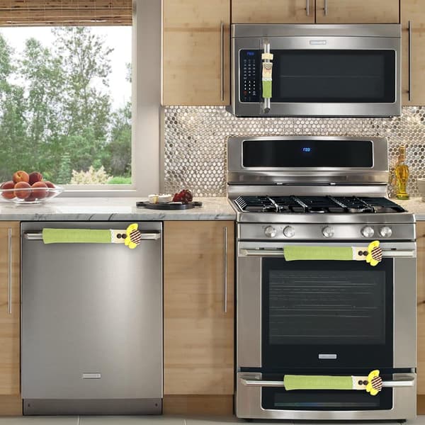 Refrigerator and Door Handle Covers (Sunflower) Kitchen Appliance
