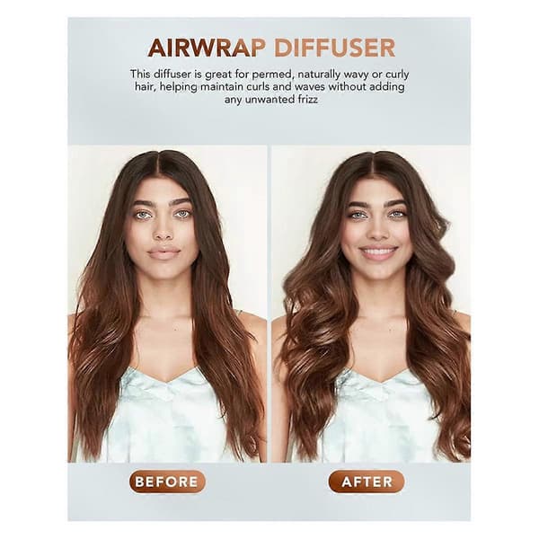 Diffuser & Stor Rund Volumizing Børste Tilbehør Kompatibel med HS05, HS01 - Perfekt Skønhedsgave