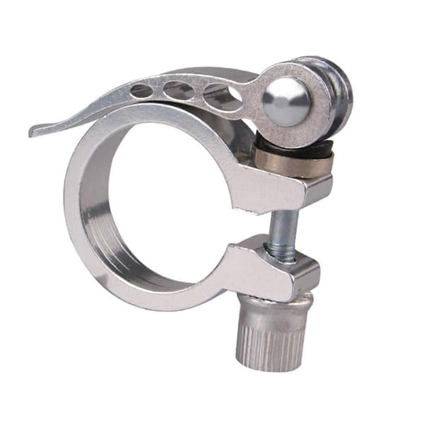 Farfi Bicycle Quick Release Seatpost Seat Tube Clamp Silver 28.6mm Silver 28.6mm