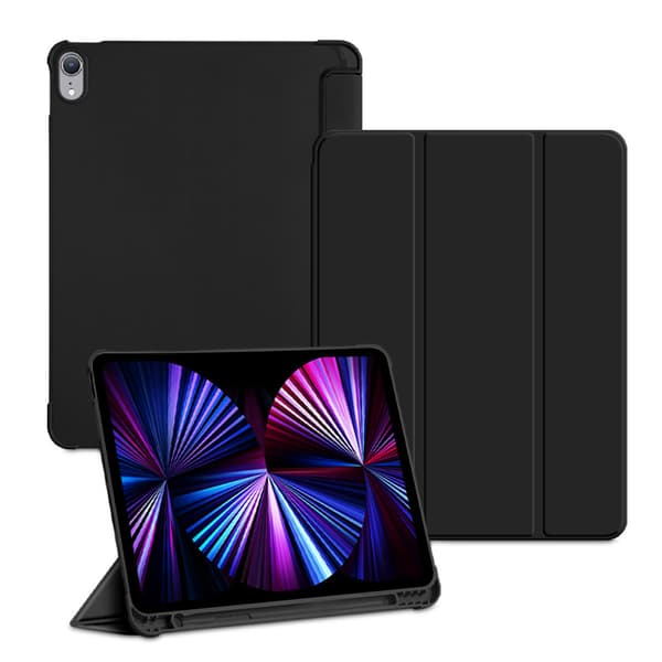 (Sort) 12,9 tommer (2020/2018 model, 4./3. generation) med stylus