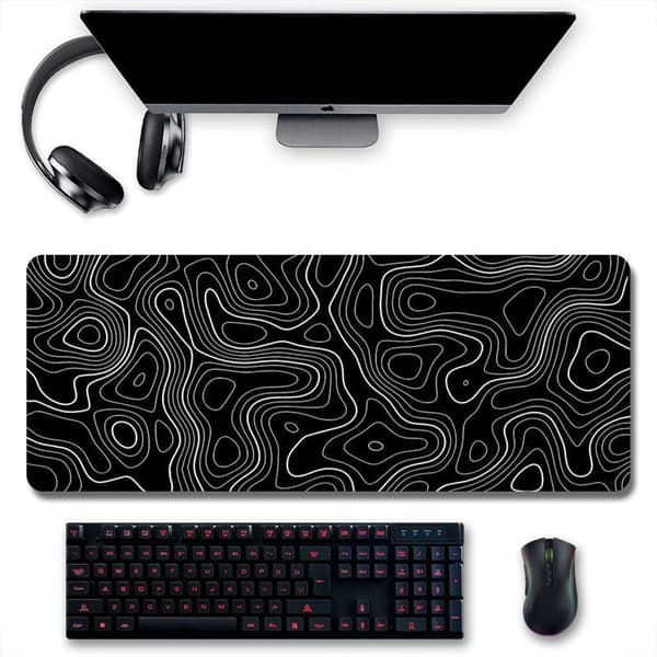 Gaming Musemåtte 800 x 300 mm Kunstnerisk Kurve Musemåtte Store Syede Kanter