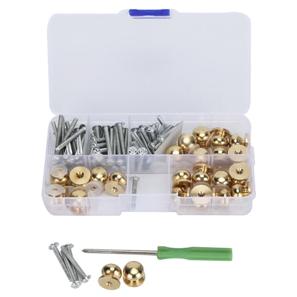 Nail Rivet Brass Round Head with Screw Luggage Accessories Craft Material 13 x 11 mm