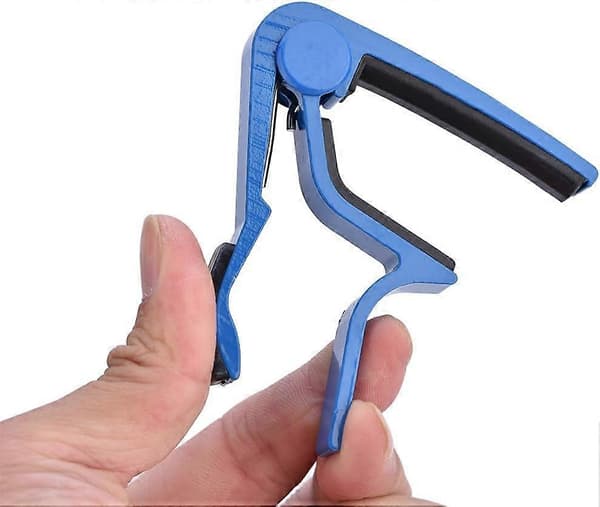 Akustisk gitarrcapo hvit, 8,3*8,8 cm bærbart hurtigskift capo, ripefritt [DB]