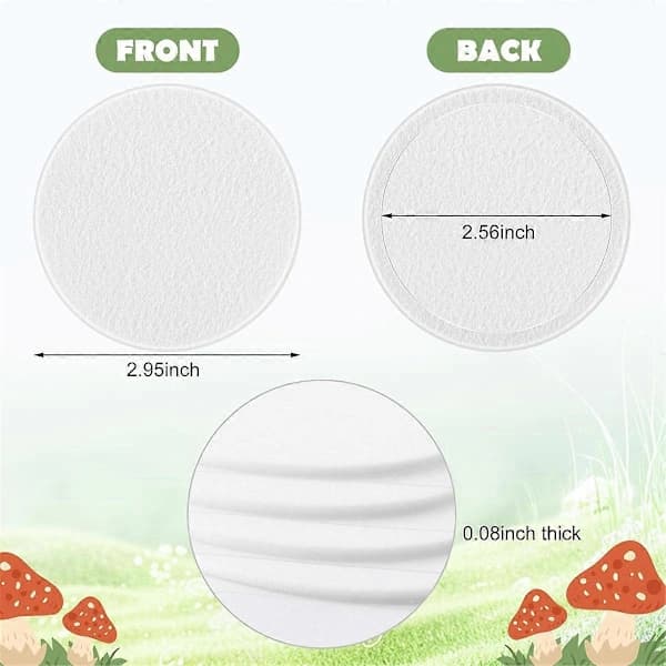 2.5 inch Monotub Adhesive Filter Discs - 2MM Thick Monotub Filter Discs White