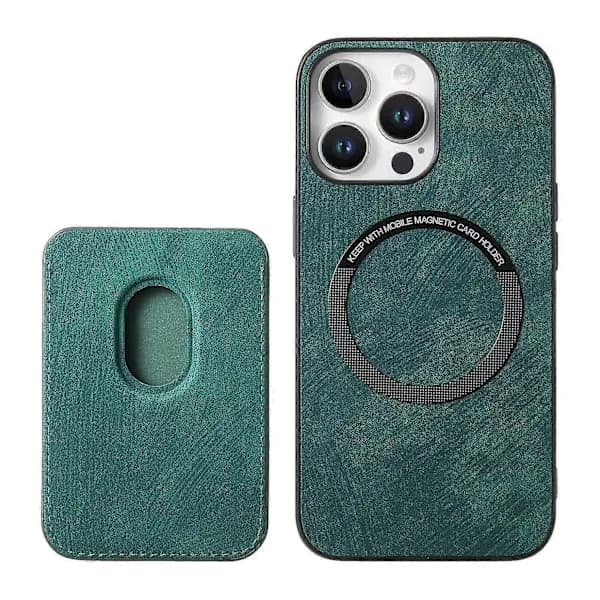 Case for iPhone 16 Pro Max, MagSafe Compatible Leather Case with Detachable Card Holder [CO]