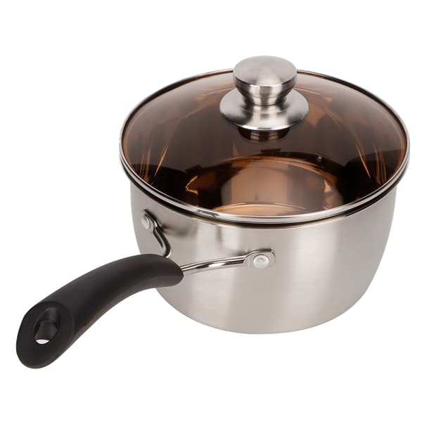 Small Soup Pot Thickened Composite Steel Non-Magnetic Single Handle Cooking Kitchenware 18cm