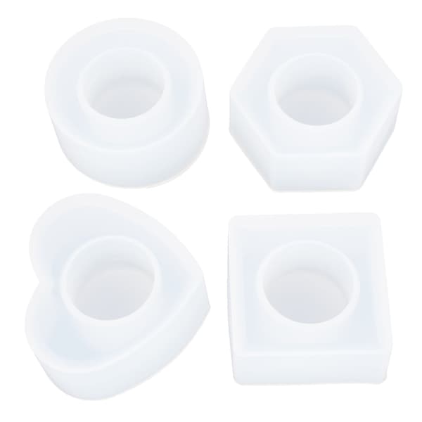 Crystal Epoxy Storage Box Mold DIY Hexagonal Round Square Dining Napkin Buckle Silicone Mold