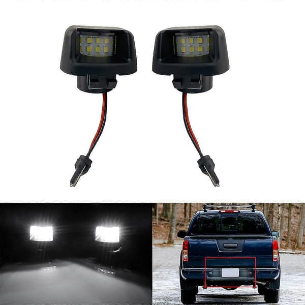 2x LED-nummerpladelys Hus til Navara D40 2007-2019 26510-ZP50A [DB]