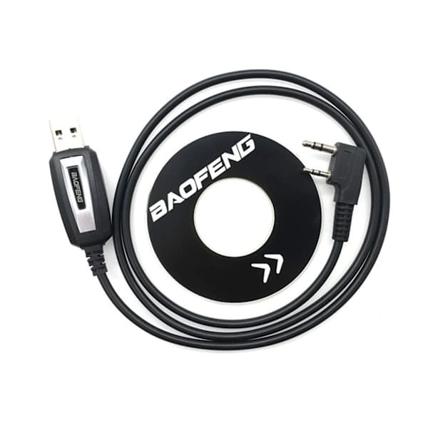 Vandtæt USB-programmeringskabel med driver-CD-firmware til BaoFeng UV5R/888s Walkie Talkie K-stikkabel