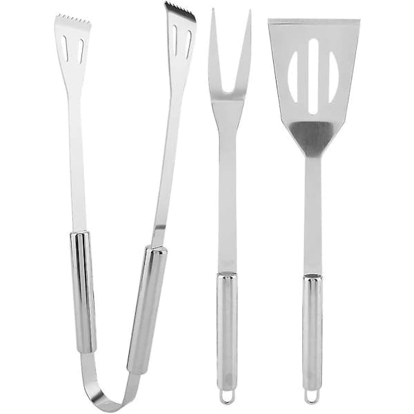 3-pack BBQ grillverktyg för utomhusbruk med aluminiumlåda