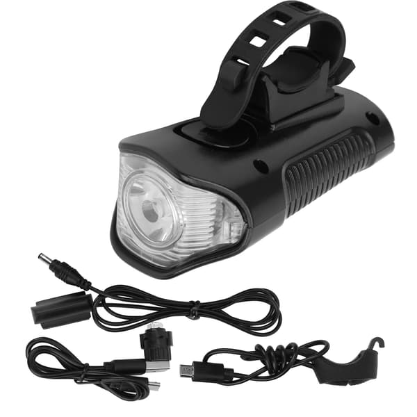 Waterproof Bicycle Headlight with Horn, Computer, USB Rechargeable for Night Riding, Red