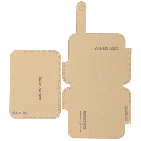 2 pcs. Clear Acrylic Template Card Package Transparent Handmade Craft DIY Leather Tool AAB-392
