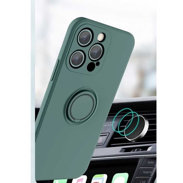 iPhone 12 Pro Max Stødsikkert Cover med Ringholder CamShield Sort Svart