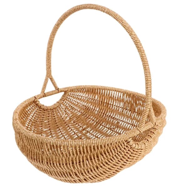 Imitation Rattan Pumpkin Basket Household Fruit Container Storage 1x 1x 1x