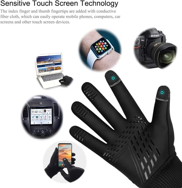 Cykelhandsker, Touchscreen Sport Varme Vinterhandsker, Løb