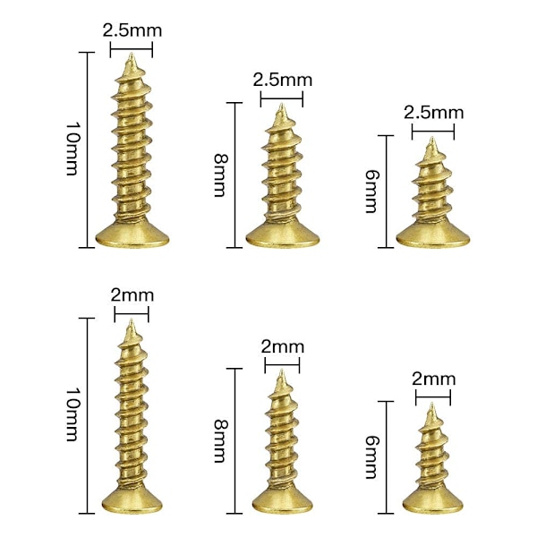 Small Phillips Flat Head Self-Tapping Screw, Cabinet Door Hinge